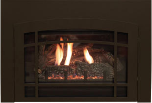 White Mountain Traditional Large Direct Vent Gas Insert with Lancaster Front - Remote Ready - Natural Gas Only