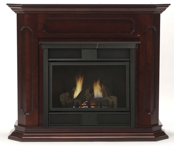 Monessen Barrington 300 Wall Surround & Hearth - Dark Walnut Finish Only - for Symphony 24 Series