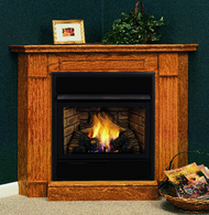 Monessen Corner Surround & Hearth Only - Oak Finish - for Symphony 32